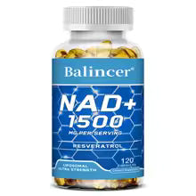 Yunara NAD+Supplements,with Resveratrol,Natural Energy Supplement,Support Cell Health,Anti-aging,Enhance Immunity-120 Capsules
