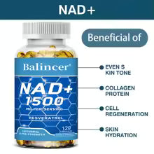 Yunara NAD+Supplements,with Resveratrol,Natural Energy Supplement,Support Cell Health,Anti-aging,Enhance Immunity-120 Capsules