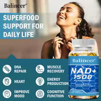 Yunara NAD+Supplements,with Resveratrol,Natural Energy Supplement,Support Cell Health,Anti-aging,Enhance Immunity-120 Capsules